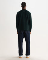 HAYDEN L/S TEE EMORISED COTTON DARK GREEN