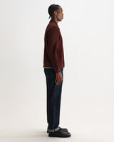 Hays - Dark Burgundy Structured Waffle Overshirt