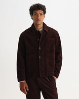 HEALEY CHORE JACKET CORD DARK BROWN