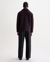 HEATH JACKET WOOL BLEND BOUCLE DARK PURPLE