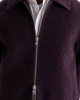 HEATH JACKET WOOL BLEND BOUCLE DARK PURPLE
