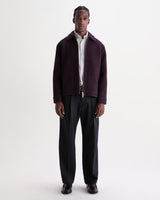 HEATH JACKET WOOL BLEND BOUCLE DARK PURPLE