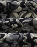 Iggy - Navy And Ecru Tile Jacquard Jacket