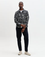 Iggy - Navy And Ecru Tile Jacquard Jacket