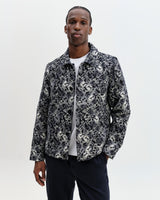 Iggy - Navy And Ecru Tile Jacquard Jacket