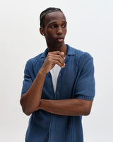 Ivy - Washed Blue Cotton Knitted Shirt
