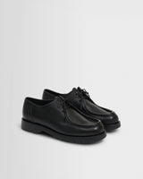 Kleman - Black Grained Leather Padror Shoes