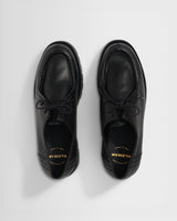 Kleman - Black Grained Leather Padror Shoes