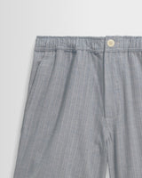 Kurt - Light Blue Herringbone Cotton Shorts