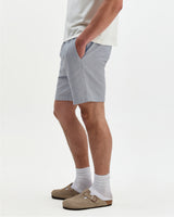 Kurt - Light Blue Herringbone Cotton Shorts