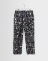 Kurt - Navy And Ecru Tile Jacquard Relaxed Fit Trousers