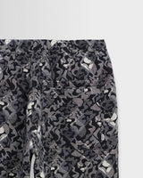 Kurt - Navy And Ecru Tile Jacquard Relaxed Fit Trousers