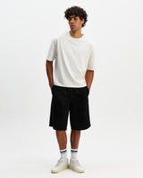 Kyle - Black Organic Cotton Twill Shorts