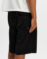Kyle - Black Organic Cotton Twill Shorts