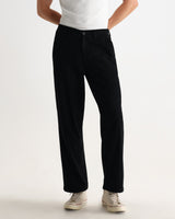 MALHAM TROUSER FLANNEL STRIPE BLACK