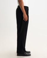 Malham - Black Italian Flannel Stripe Trouser