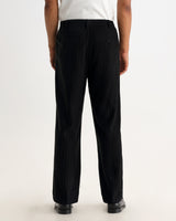 Malham - Black Italian Flannel Stripe Trouser