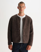 MARTY JACKET BOBBLE WOOL DUSTY BROWN