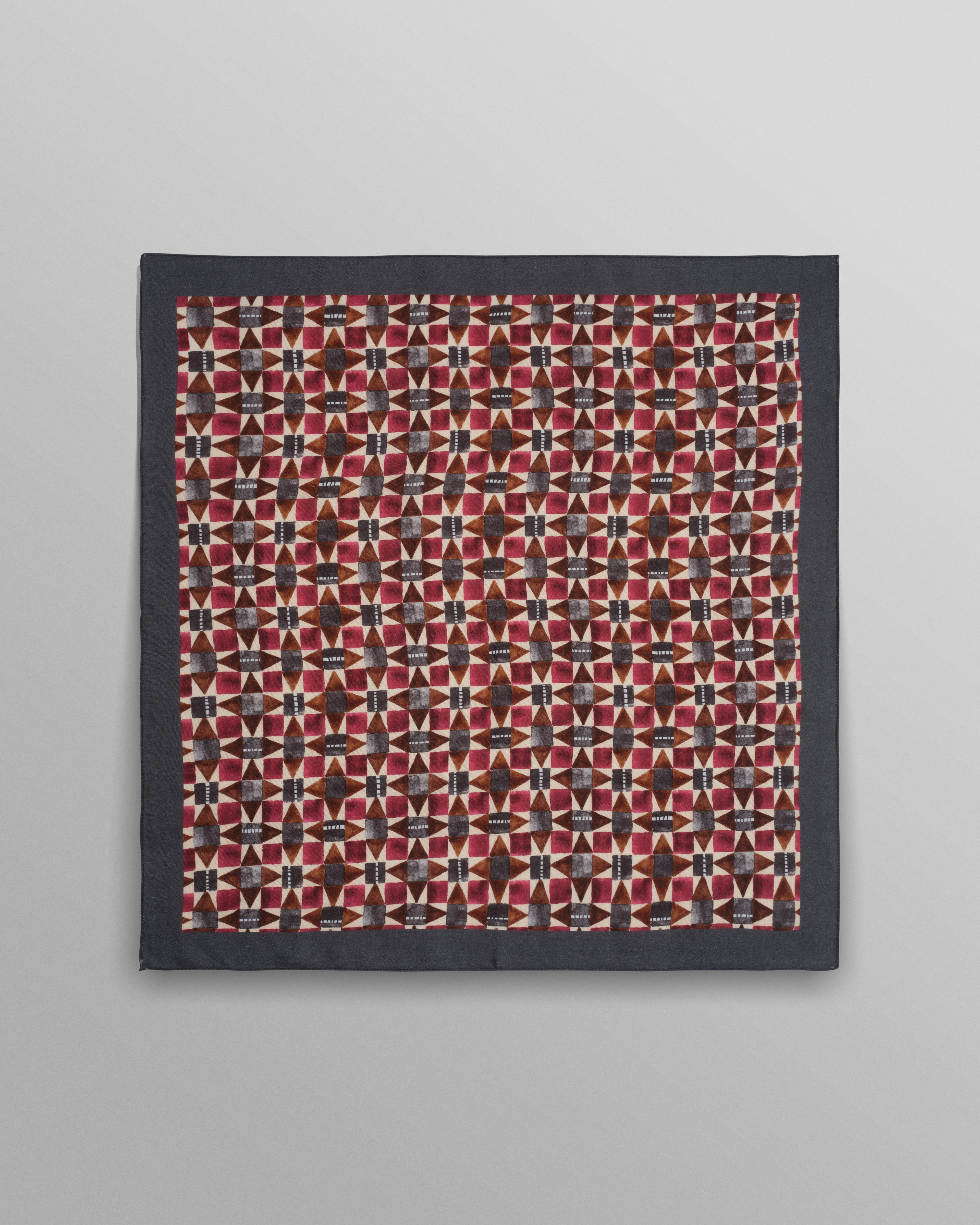 Sloane - Burgundy Painted Geometric Neck Scarf