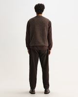 OSSIAN GILET BOBBLE WOOL DUSTY BROWN