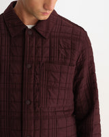 ROMER OVERSHIRT CHECK QUILT DARK BURGUNDY