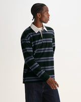 ROWHILL RUGBY MIRROR STRIPE BOTTLE GREEN / BLUE