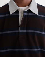 ROWHILL RUGBY MIRROR STRIPE BROWN / BLUE