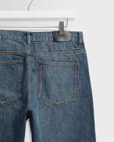 Russell - Mid Blue Wash Selvedge Straight Fit Denim Jeans