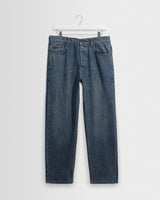 Russell - Mid Blue Wash Selvedge Straight Fit Denim Jeans