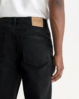 Russell - Jean droit en denim noir délavé