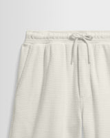 Sam - Ecru Textured Waffle Shorts