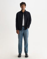 SHELLY L/S SHIRT DOBBY CHECK NAVY / BLACK