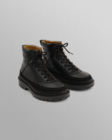S.T. Valentin - Black Grain Leather Outset Boot