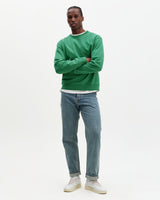 Sidney - Washed Green Loopback Cotton Sweatshirt