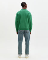 Sidney - Washed Green Loopback Cotton Sweatshirt