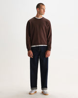 SIDNEY SWEAT DRY COTTON LOOPBACK WASHED BROWN
