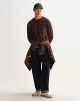 SIDNEY SWEAT DRY COTTON LOOPBACK WASHED BROWN