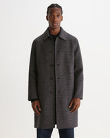 Stan - Navy And Brown Double Face Car Coat