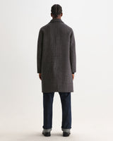 STAN COAT DOUBLE FACE CHECK NAVY / BROWN