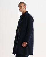 STAN COAT DOUBLE FACE WOOL NAVY