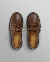 S.T. Valentin - Brown Italian Leather Chunky Sole Boat Shoes