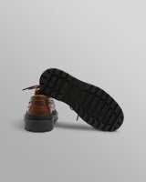 S.T. Valentin - Brown Italian Leather Chunky Sole Boat Shoes