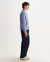 TRISTAN L/S POLO FLUFFY WOOL BLEND PALE BLUE