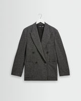 Vigo - Grey Italian Wool Blend Double-Breasted Blazer