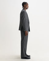 VIGO DOUBLE BREASTED BLAZER WOOL BLEND FLECK GREY