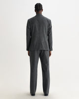 VIGO DOUBLE BREASTED BLAZER WOOL BLEND FLECK GREY