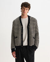 Walker - Black And Ecru Bubble Knit Cardigan