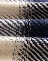 wax london men's Whiting - Blue And Ecru Shadow Check Overshirt