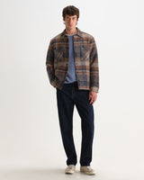 WHITING OVERSHIRT ARI WOOL BLEND CHECK OATMEAL / MULTI