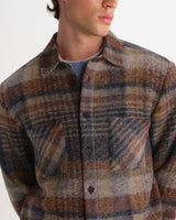 WHITING OVERSHIRT ARI WOOL BLEND CHECK OATMEAL / MULTI